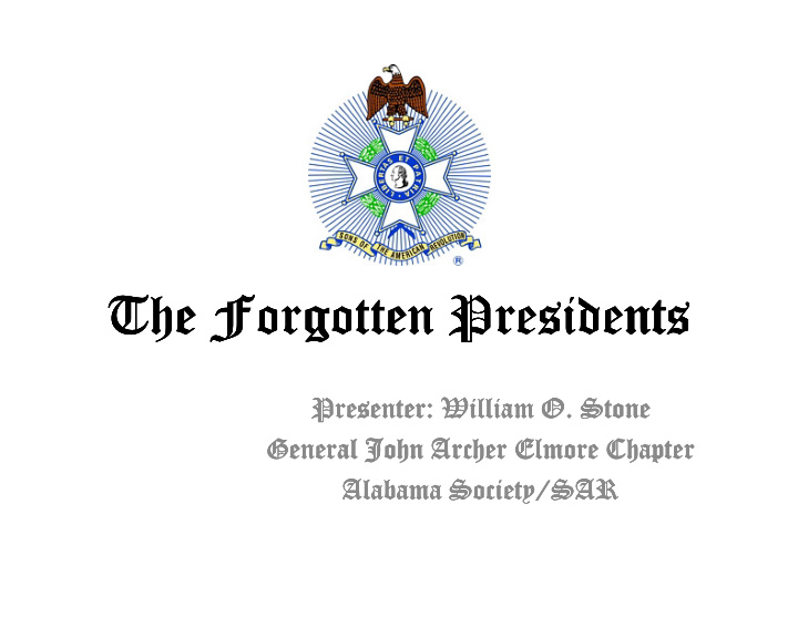 the forgotten presidents the forgotten presidents the
