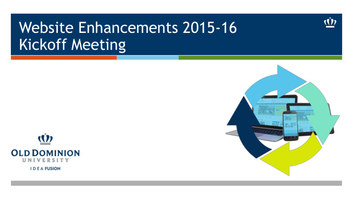 website enhancements 2015 16 kickoff meeting welcome