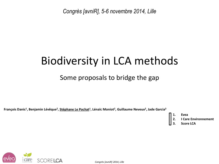 biodiversity in lca methods