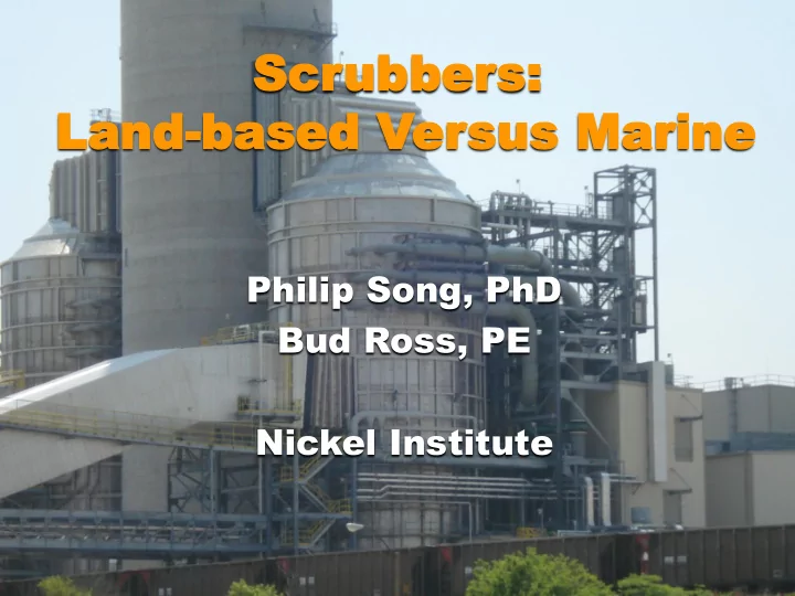 scr scrub ubber bers s land land based based v ver ersus