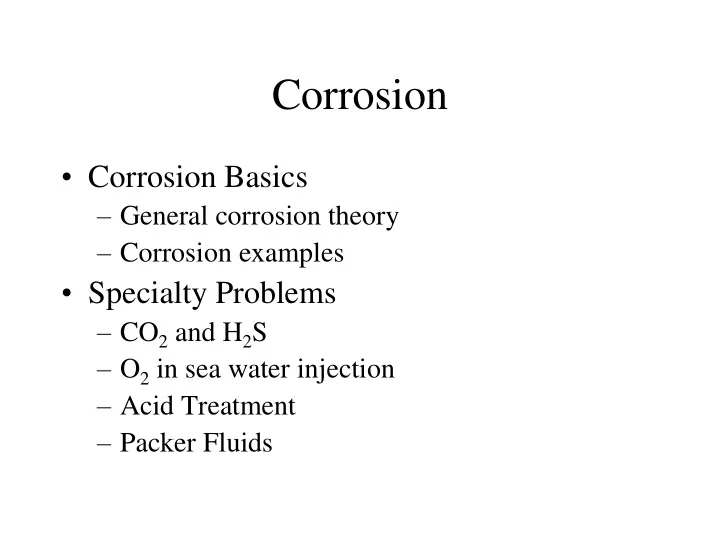 corrosion