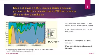 1  E  ffe c t o f le a d o n SCC susc e ptib ility o f ste a m  g e ne ra to r b o dy ma te ria l