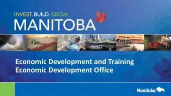 Economic Development and Training  Economic Development Office Manitoba Works Economic Growth
