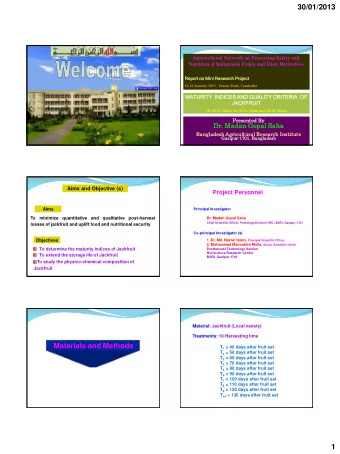 30/01/2013  International Network on Preserving Safety and  Nutrition of Indigenous Fruits and