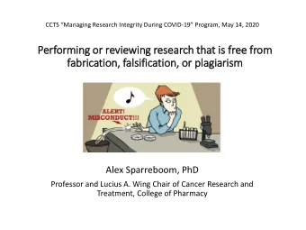 fabric  icatio  ion, fals  lsif  ific  icatio  ion, or  r pla  lagia  iaris  ism  Alex Sparreboom,