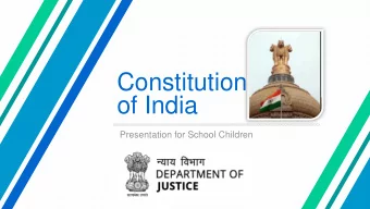 of India  Presentation for School Children  Table of Content (1/2)  A. History of republics in