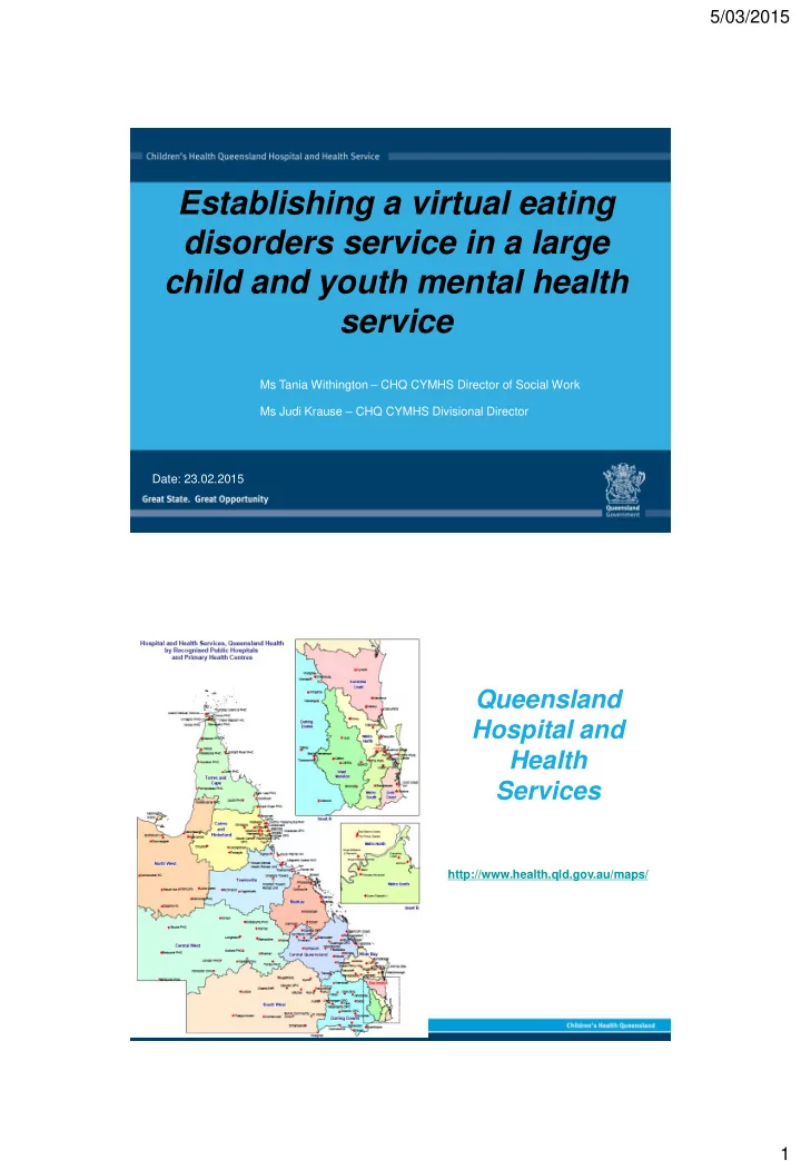 establishing a virtual eating disorders service in a