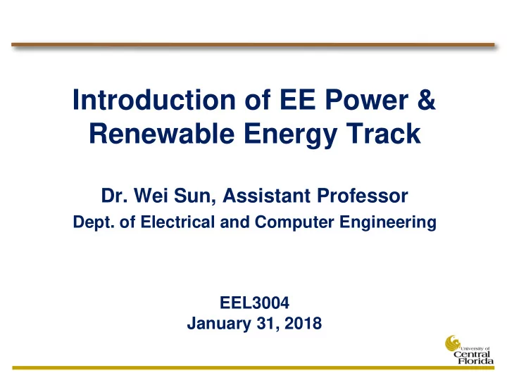 renewable energy track