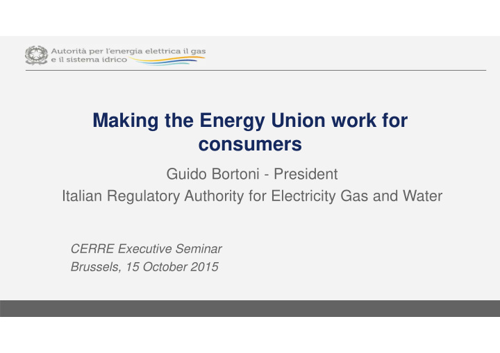 making the energy union work for consumers