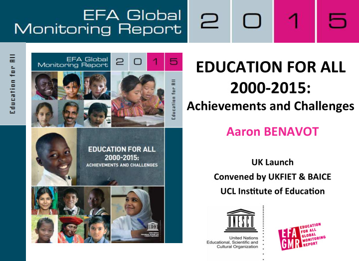 education for all 2000 2015 achievements and challenges