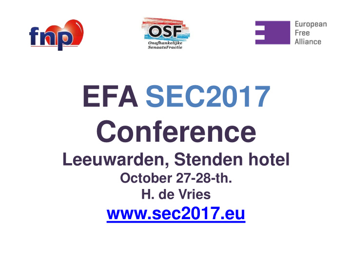 efa sec2017 conference