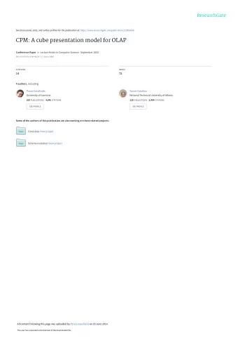 CPM: A cube presentation model for OLAP Conference Paper in Lecture Notes in Computer Science