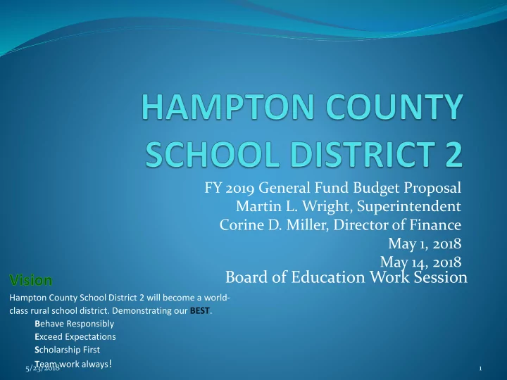 board of education work session