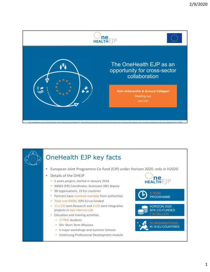 onehealth ejp key facts