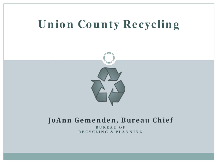 union county recycling