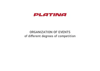 ORGANIZATION OF EVENTS  of different degrees of competition  ABOUT US  EFFICIENCY