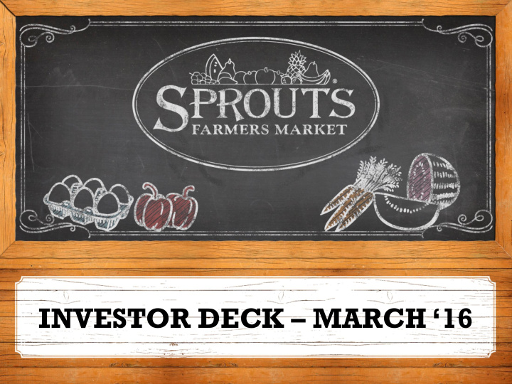 investor deck march 16 forward looking statements non