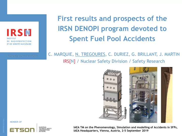 first results and prospects of the