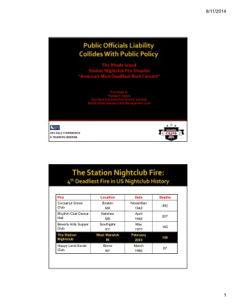 9/11/2014 The Rhode Island Station Nightclub Fire Disaster Americas Most Deadliest Rock