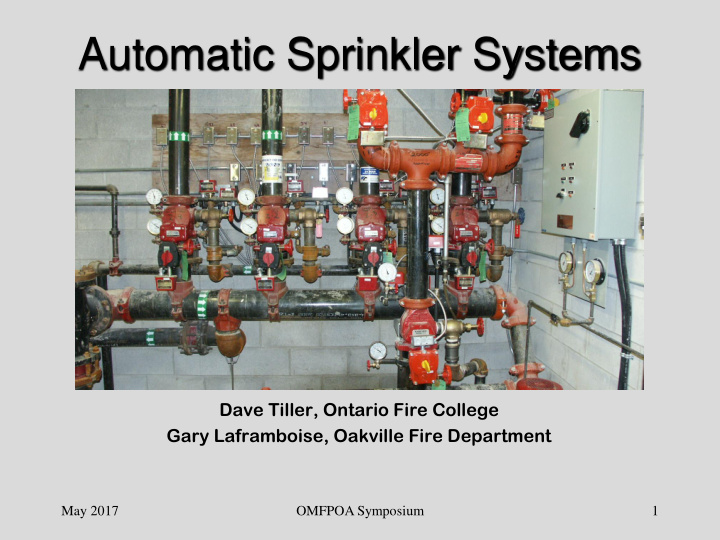 automatic sprinkler systems