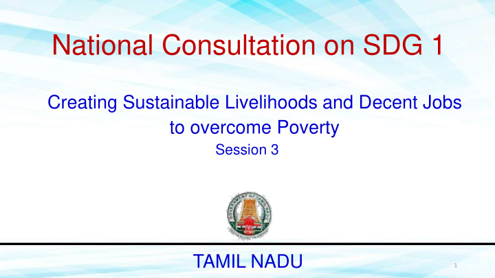 national consultation on sdg 1
