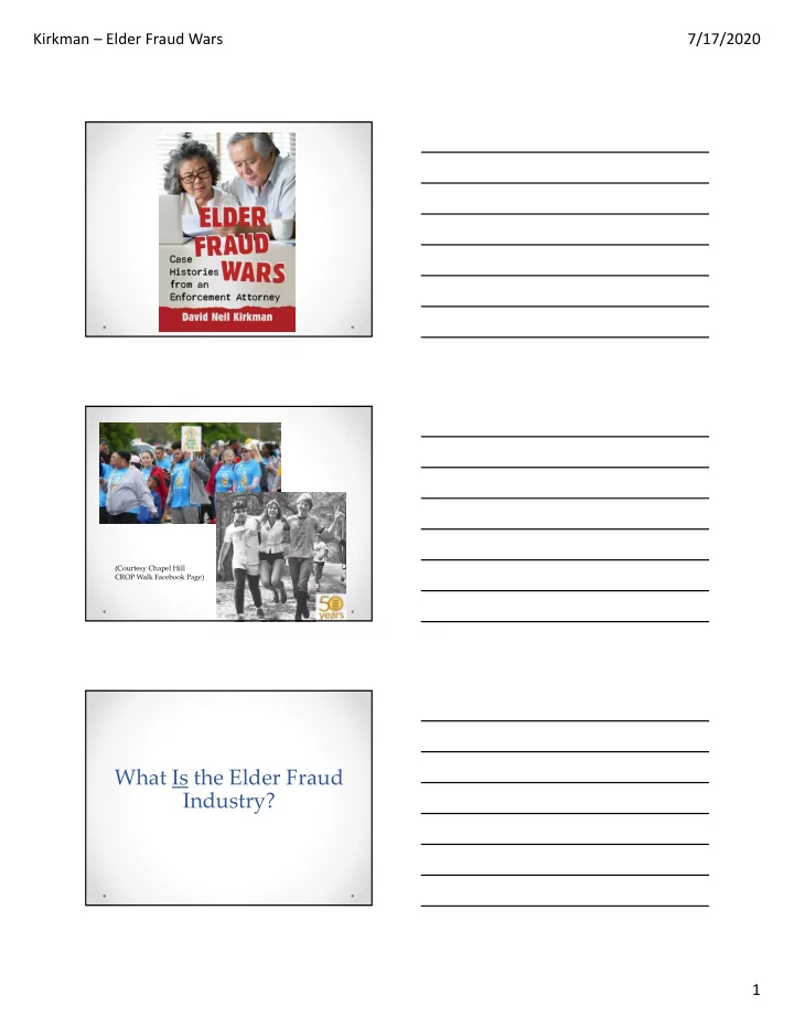 what is the elder fraud industry