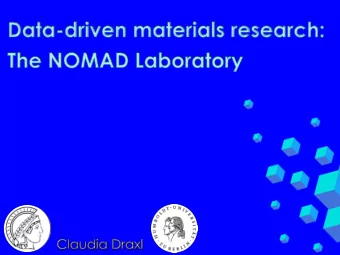 I  properties of free atoms, symmetry,  Input: definition of material  -  temperature, pressure  1