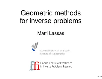fi  Finnish Centre of Excellence  in Inverse Problems Research   p. 1/28  1  Inverse problem in