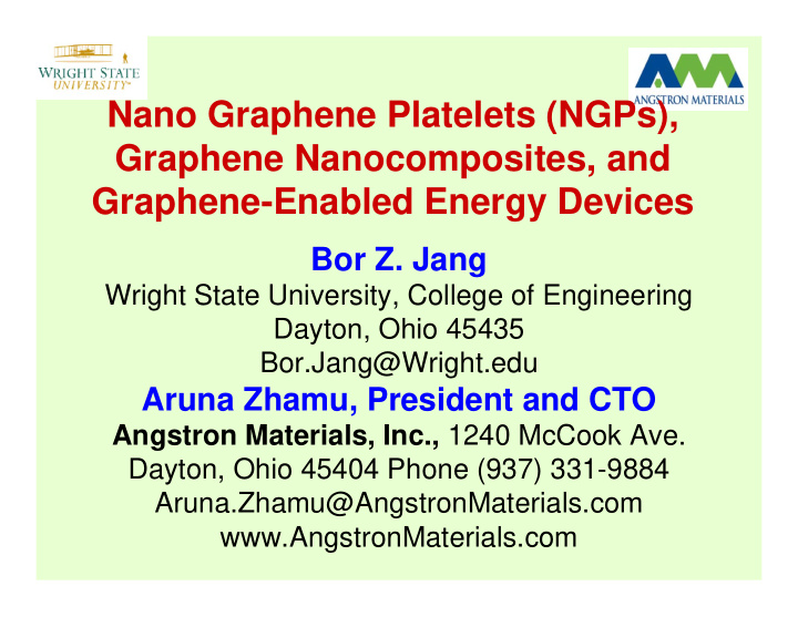 nano graphene platelets ngps graphene nanocomposites and