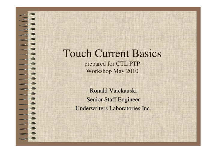 touch current basics