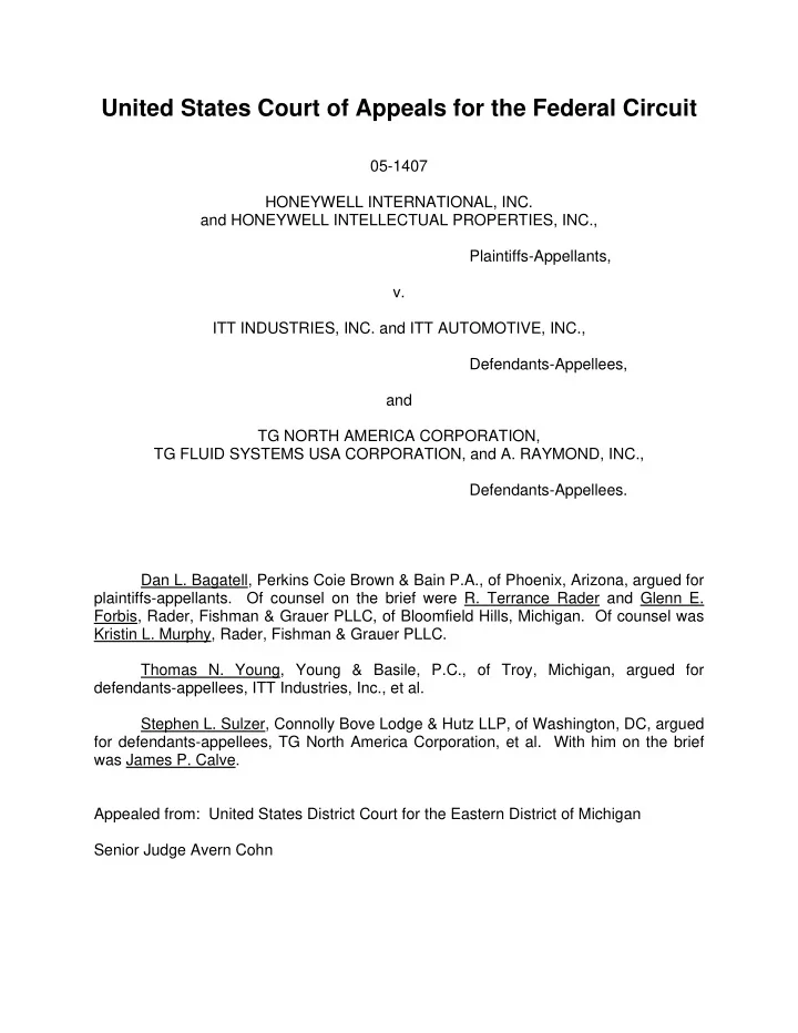 united states court of appeals for the federal circuit