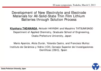 Development of New Electrolyte and Electrode  Materials for All-Solid-State Thin Film Lithium