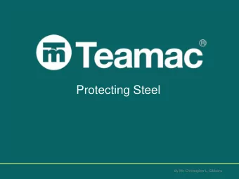 Protecting Steel  By Mr. Christopher L. Gibbons  Protecting Steel  Who are Teamac? 3 rd generation.