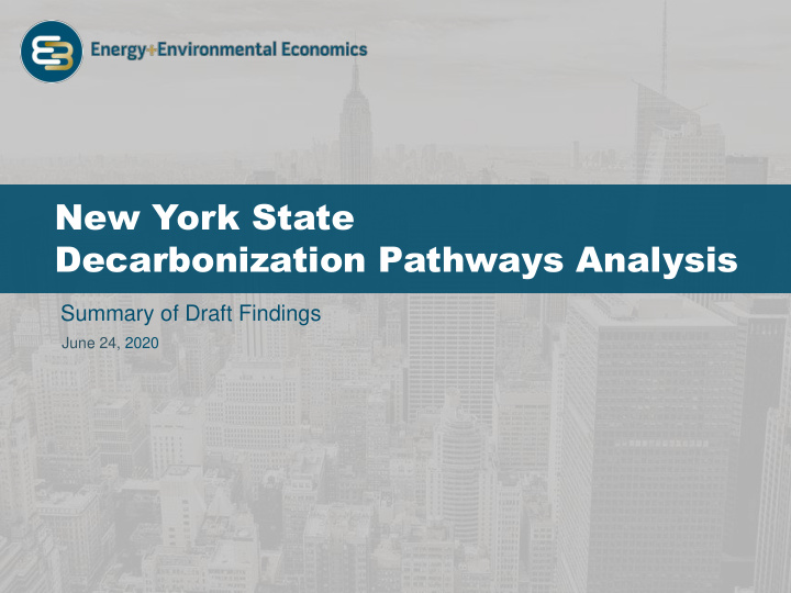new york state decarbonization pathways analysis