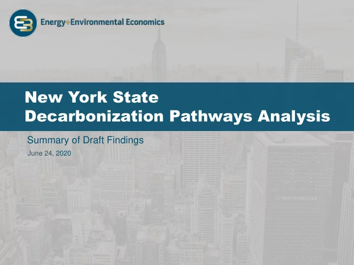 new york state decarbonization pathways analysis