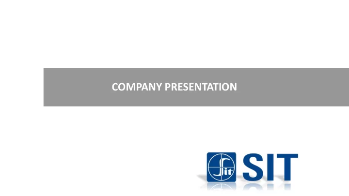 company presentation our mission