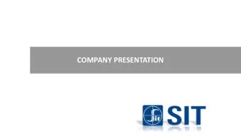 COMPANY PRESENTATION  OUR MISSION  Our commitment is to create smart solutions for climate control