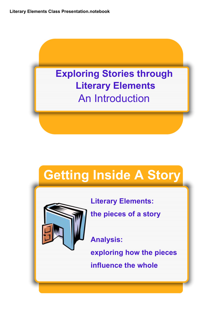 getting inside a story
