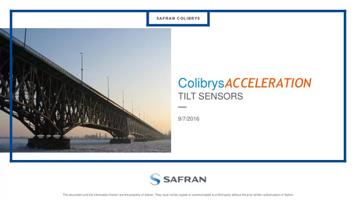 colibrys acceleration