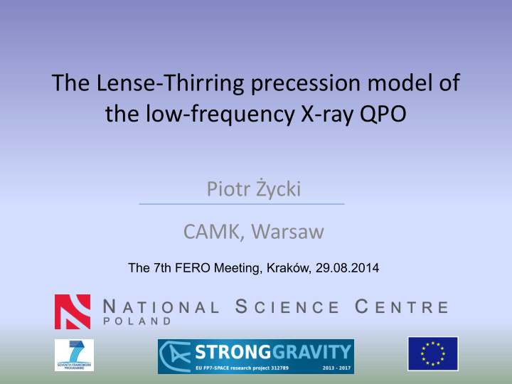 the lense thirring precession model of