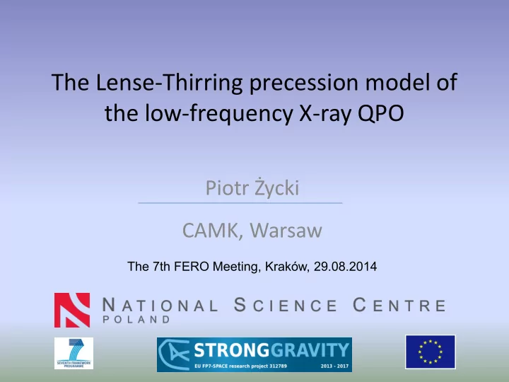 the lense thirring precession model of