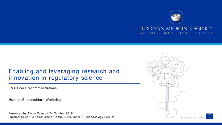 enabling and leveraging research and innovation in