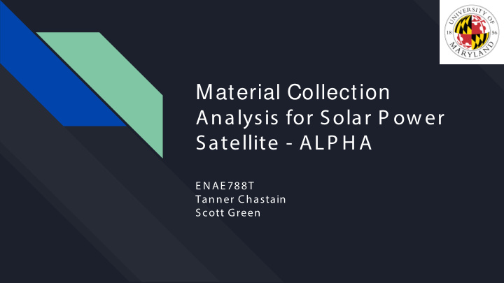 material collection analysis for solar p ower satellite