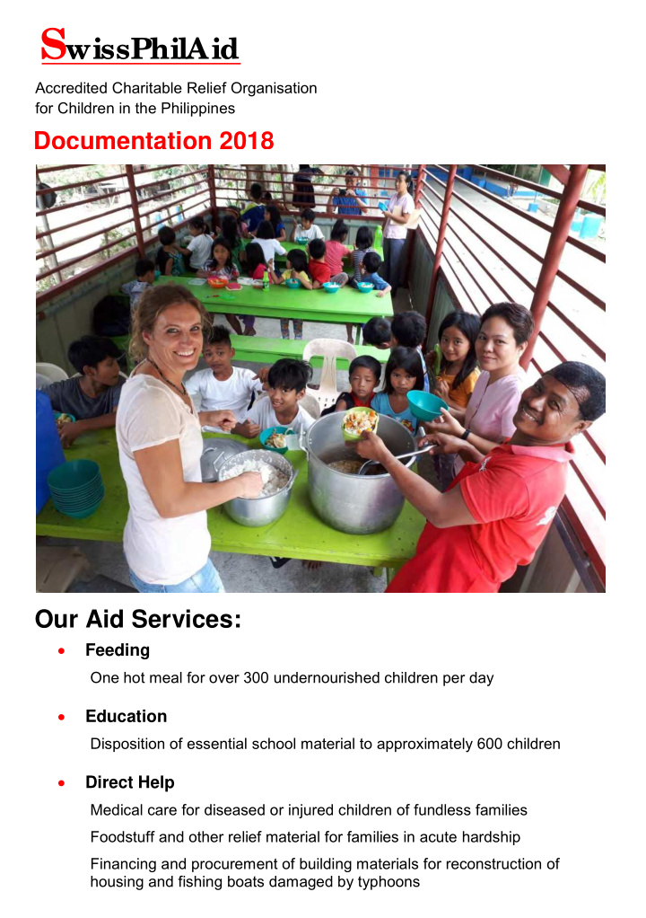 for kids in the village of caba on the philippines