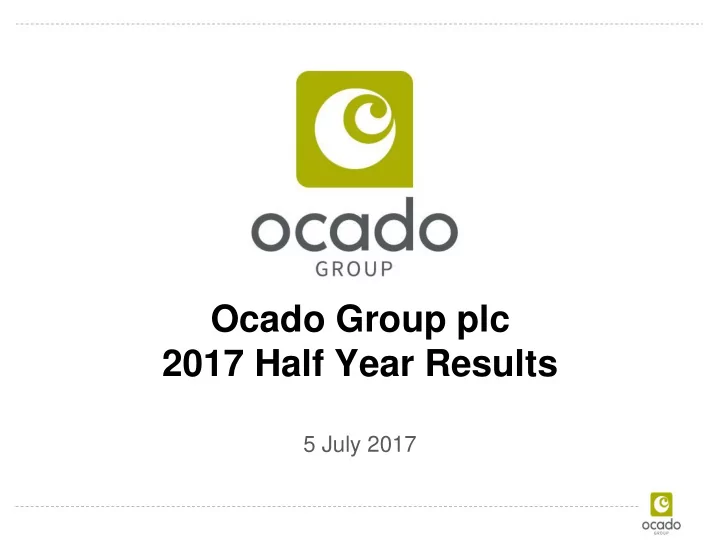 ocado group plc