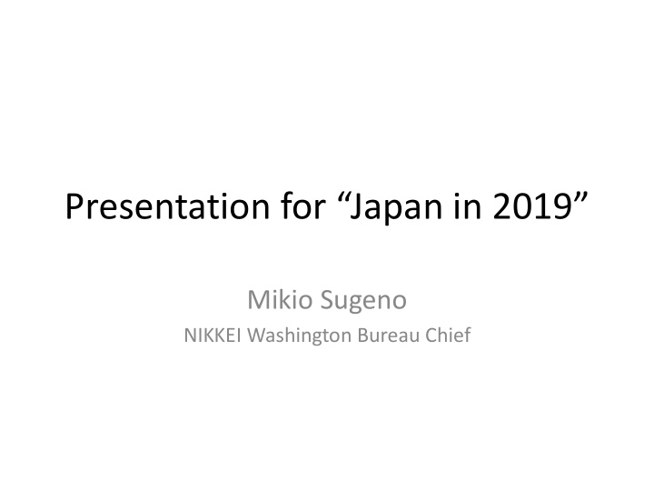 presentation for japan in 2019