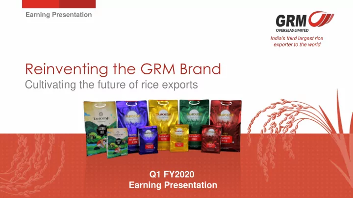 reinventing the grm brand