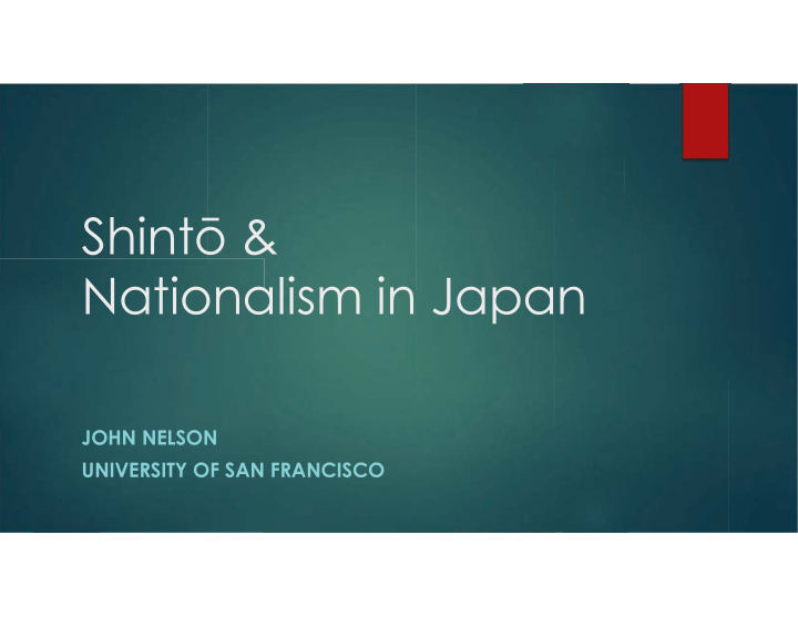 shint nationalism in japan