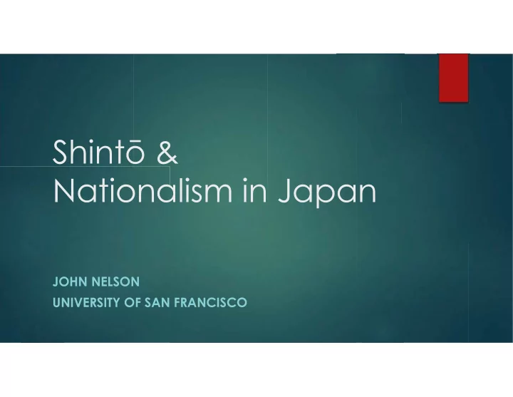 shint nationalism in japan