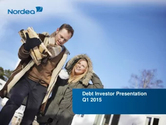 Second Quarter Results 2014  Investor presentation  Debt Investor Presentation  Q1 2015  Disclaimer